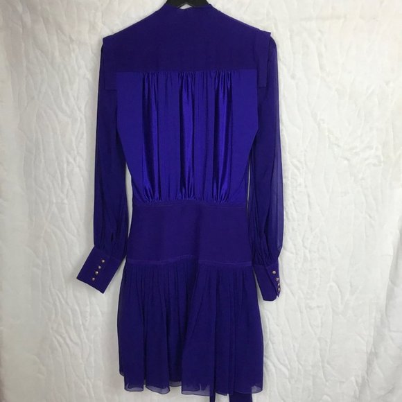 Roberto Cavalli Vibrant Blue Long Sleeve Dress - Picture 7 of 15